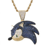ICED OUT HEDGEHOG PENDANT & CHAIN SET